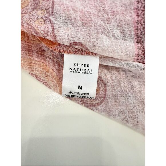 Super Natural by Secret Mission Womens Pink Orange Aviana Maxi Dress Size Medium - Picture 6 of 6